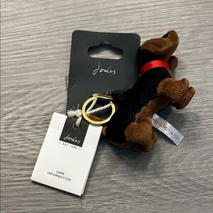 Joules Brown and Black Dog Keyring